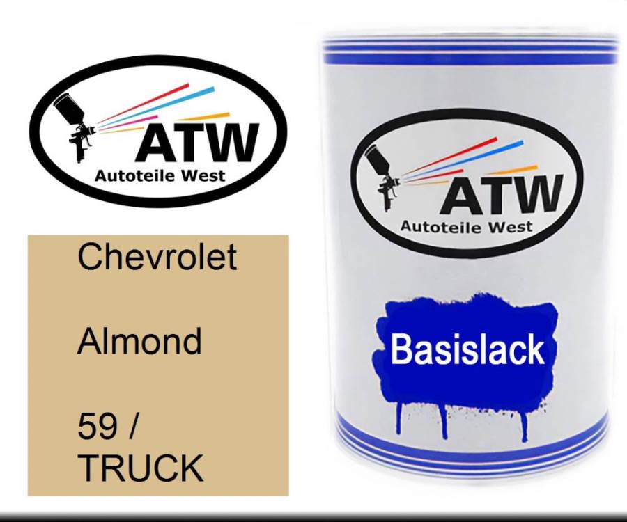 Chevrolet, Almond, 59 / TRUCK: 500ml Lackdose, von ATW Autoteile West.